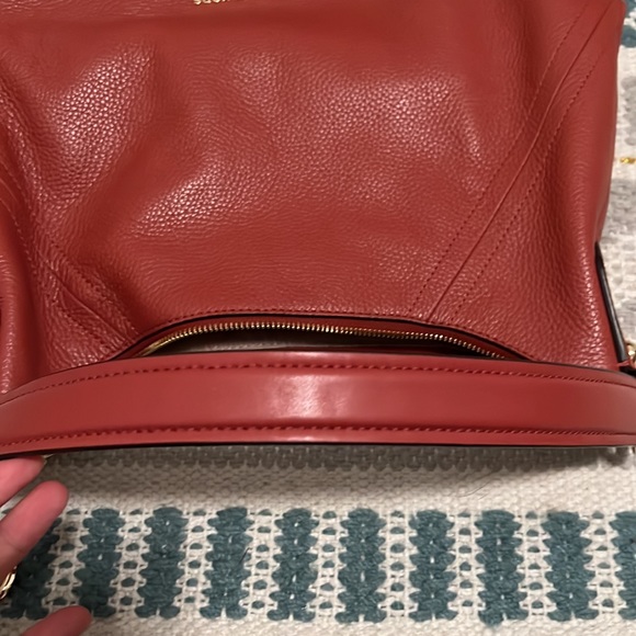 Michael Kors red leather shoulder bag. Aria model terracotta - Picture 4 of 5